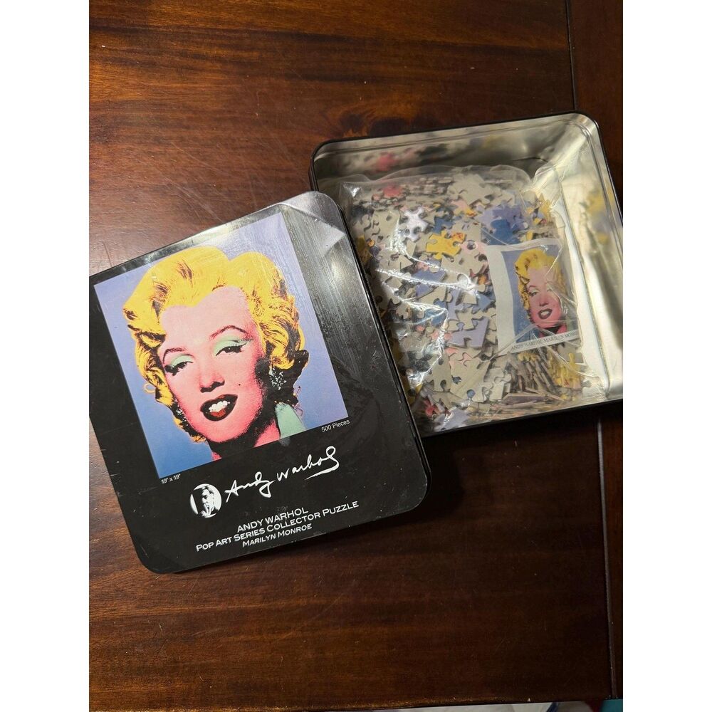 Andy Warhol Marilyn Monroe 500 Piece Puzzle 19"x19" Collectable Tin